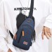 Men's Crossbody Bag Shoulder Bag Chest Bag Polyester Outdoor Shopping Zipper Large Capacity Waterproof Lightweight Solid Color Double gray Black Blue