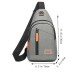 Men's Crossbody Bag Shoulder Bag Chest Bag Polyester Outdoor Shopping Zipper Large Capacity Waterproof Lightweight Solid Color Double gray Black Blue