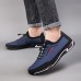 Men's Sneakers Casual Shoes Sporty Look Comfort Shoes Walking Sporty Casual Outdoor Daily Office & Career Microfiber Breathable Comfortable Slip Resistant Elastic Band Black Blue Summer Spring