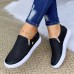 Women's Sneakers White Shoes Plus Size Slip-on Sneakers White Shoes Outdoor Daily Solid Color Flat Heel Round Toe Basic Casual Minimalism Walking Mesh Zipper Black White Gold