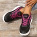 Women's Sneakers Platform Sneakers Outdoor Daily Color Block Platform Wedge Heel Round Toe Sporty Casual Comfort Running Walking Faux Leather Mesh Lace-up Gray Pink Purple mesh Blue mesh