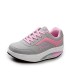 Women's Sneakers Platform Sneakers Outdoor Daily Color Block Platform Wedge Heel Round Toe Sporty Casual Comfort Running Walking Faux Leather Mesh Lace-up Gray Pink Purple mesh Blue mesh