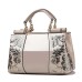 Women's Handbag Top Handle Bag PU Leather Daily Going out Embossed Flower Wine Black White