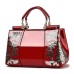 Women's Handbag Top Handle Bag PU Leather Daily Going out Embossed Flower Wine Black White