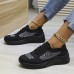 Women's Sneakers Bling Bling Shoes Plus Size Flyknit Shoes Outdoor Athletic Daily Solid Color Rhinestone Flat Heel Round Toe Sporty Classic Casual Running Tennis Shoes Walking Tissage Volant Loafer