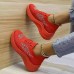 Women's Sneakers Bling Bling Shoes Plus Size Flyknit Shoes Outdoor Athletic Daily Solid Color Rhinestone Flat Heel Round Toe Sporty Classic Casual Running Tennis Shoes Walking Tissage Volant Loafer