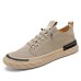 Men's Sneakers Comfort Shoes Casual Outdoor Daily Canvas Elastic Band Black Khaki Gray Spring Fall