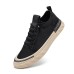 Men's Sneakers Comfort Shoes Casual Outdoor Daily Canvas Elastic Band Black Khaki Gray Spring Fall