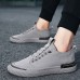 Men's Sneakers Comfort Shoes Casual Outdoor Daily Canvas Elastic Band Black Khaki Gray Spring Fall