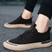 Men's Sneakers Comfort Shoes Casual Outdoor Daily Canvas Elastic Band Black Khaki Gray Spring Fall