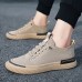 Men's Sneakers Comfort Shoes Casual Outdoor Daily Canvas Elastic Band Black Khaki Gray Spring Fall