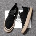 Men's Sneakers Comfort Shoes Casual Outdoor Daily Canvas Elastic Band Black Khaki Gray Spring Fall