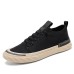 Men's Sneakers Comfort Shoes Casual Outdoor Daily Canvas Elastic Band Black Khaki Gray Spring Fall