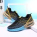 Women's Sneakers Plus Size Flyknit Shoes Comfort Shoes Outdoor Daily Color Block Flat Heel Round Toe Fashion Casual Running Tissage Volant Lace-up Black White Blue