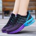 Women's Sneakers Plus Size Flyknit Shoes Comfort Shoes Outdoor Daily Color Block Flat Heel Round Toe Fashion Casual Running Tissage Volant Lace-up Black White Blue