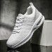 Women's Sneakers Plus Size Flyknit Shoes Comfort Shoes Outdoor Daily Color Block Flat Heel Round Toe Fashion Casual Running Tissage Volant Lace-up Black White Blue