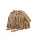 stylish fashionable womens cross-body shoulder bag faux suede fringe tassels crossbody bags for women trend