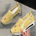 Women's Sneakers Plus Size Height Increasing Shoes Slip-on Sneakers Outdoor Daily Solid Color Hollow-out Summer Flat Heel Round Toe Casual Minimalism Walking Canvas Loafer Black White Yellow