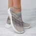 Women's Sneakers Ethnic Paisley Leopard Print Graphic Print Soft and Lightweight Flyknit Sneakers