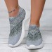 Women's Sneakers Ethnic Paisley Leopard Print Graphic Print Soft and Lightweight Flyknit Sneakers