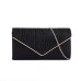 Women's Evening Bag Polyester Wedding Party / Evening Chain Solid Color Silver Black Champagne