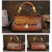 Women's Handbag Crossbody Bag Shoulder Bag Boston Bag PU Leather Party Daily Holiday Buckle Zipper Embossed Large Capacity Lightweight Durable Color Block Flower Folk Retro black Retro Brown Rich