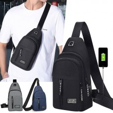 Casual Men's Chest Bag Business Slant Crossbody Shoulder Bag Messenger Bag Nylon Canvas Fashion Waist Bag Outdoor Sports Brand Shoulder Bag