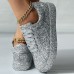 Women's Sneakers Bling Bling Shoes Glitter Crystal Sequined Jeweled Plus Size Outdoor Daily Solid Color Glow in the Dark Rhinestone Sequin Flat Heel Round Toe Casual Comfort Minimalism Walking Satin