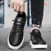 Men's Sneakers Retro White Shoes Walking Casual Daily Leather Comfortable Booties / Ankle Boots Loafer Beige / White Black White Spring Fall