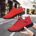 Men's Sneakers Sporty Look Flyknit Shoes Comfort Shoes Casual Outdoor Daily Tissage Volant Breathable Lace-up Cream-coloured Red Grey Summer Spring