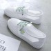 Women's Sneakers Canvas Shoes Comfort Shoes Daily Floral Summer Round Toe Casual Minimalism Mesh Loafer White