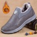 Men's Sneakers Loafers & Slip-Ons Fur Lined Winter Shoes Comfort Shoes Fleece lined Cycling Shoes Casual Outdoor Daily Cloth Warm Breathable Comfortable Loafer Grey water proof Black water proof