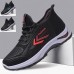 Men's Sneakers Sporty Look Running Walking Sporty Casual Outdoor Daily Elastic Fabric Breathable Comfortable Slip Resistant Lace-up Black Red Black gray Dark Green Winter