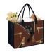 Women's Handbag Tote Canvas Tote Bag Polyester Daily Holiday Print Large Capacity Foldable Lightweight Cat 3D Blue Brown Coffee