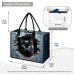 Women's Handbag Tote Canvas Tote Bag Polyester Daily Holiday Print Large Capacity Foldable Lightweight Cat 3D Blue Brown Coffee