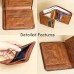 Men's Wallet Credit Card Holder Wallet Cowhide Shopping Daily Zipper Large Capacity Foldable Durable Solid Color Black Blue Brown