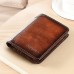 Men's Wallet Credit Card Holder Wallet Cowhide Shopping Daily Zipper Large Capacity Foldable Durable Solid Color Black Blue Brown