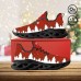 Men's Xmas Christmas Tree and Snowflakes Graphic Print Comfortable Shock Absorbing Lace Up Flyknit Sneakers