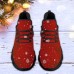 Men's Xmas Christmas Tree and Snowflakes Graphic Print Comfortable Shock Absorbing Lace Up Flyknit Sneakers