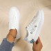 Women's Sneakers Platform Sneakers Outdoor Daily Summer Flat Heel Round Toe Fashion Sporty Casual Walking PU Lace-up Pink Blue