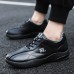 Men's Sneakers Fur Lined Walking Casual Daily PU Warm Loafer Black White Fall Winter