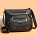 Women's Crossbody Bag PU Leather Daily Zipper Large Capacity Snake Print Dark Brown Ash Black and Bronze