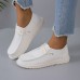 Women's Sneakers Boat Shoes Canvas Shoes Plus Size Canvas Shoes Platform Sneakers Outdoor Daily Solid Color Color Block Summer Flat Heel Round Toe Casual Preppy Running Tennis Shoes Canvas Microfiber