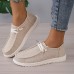 Women's Sneakers Boat Shoes Canvas Shoes Plus Size Canvas Shoes Platform Sneakers Outdoor Daily Solid Color Color Block Summer Flat Heel Round Toe Casual Preppy Running Tennis Shoes Canvas Microfiber