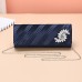 Women's Evening Bag Polyester Wedding Party Crystals Chain Solid Color Black Blue Khaki