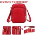 Men's Women's Crossbody Bag Shoulder Bag Mobile Phone Bag Nylon Outdoor Daily Zipper Adjustable Large Capacity Breathable Solid Color Black Red Purple