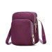 Men's Women's Crossbody Bag Shoulder Bag Mobile Phone Bag Nylon Outdoor Daily Zipper Adjustable Large Capacity Breathable Solid Color Black Red Purple