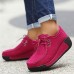 Women's Sneakers Slip-Ons Loafers Pink Shoes Height Increasing Shoes Platform Sneakers Daily Walking Solid Color Summer Flat Heel Round Toe Casual PU Loafer Black Blue Brown