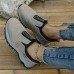 Women's Sneakers Plus Size Outdoor Daily Indoor Color Block Summer Winter Flat Heel Round Toe Casual Comfort Walking Faux Suede Lace-up Black Blue Khaki