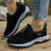 Women's Sneakers Plus Size Outdoor Daily Indoor Color Block Summer Winter Flat Heel Round Toe Casual Comfort Walking Faux Suede Lace-up Black Blue Khaki